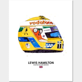 F1 2008 Lewis Hamilton Crash Helmet Posters and Art